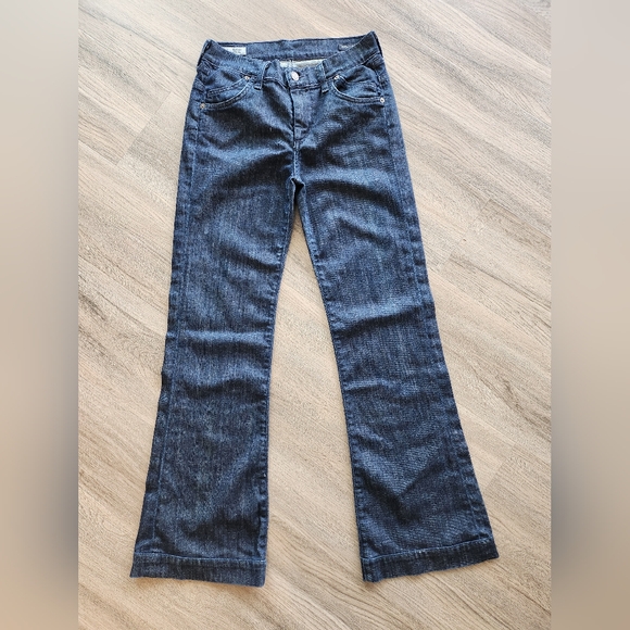 Citizens of Humanity Stretch High Rise  Wide Leg Dark Denim Jeans - Picture 2 of 11